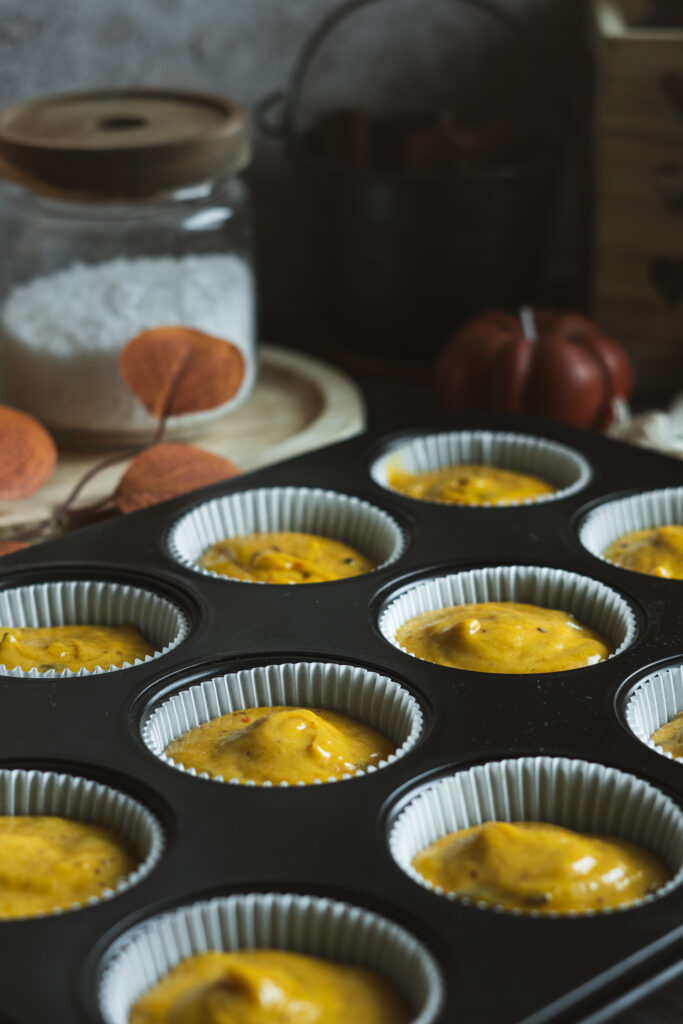 Plnené tekvicové cupcakes s čokoládovým krémom, Plnené tekvicové cupcakes s čokoládovým krémom